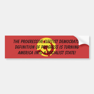 BarackObamaschange, de progressieve (linkse De... Bumpersticker
