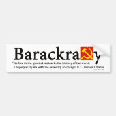 Barackracy Bumpersticker (Voorkant)