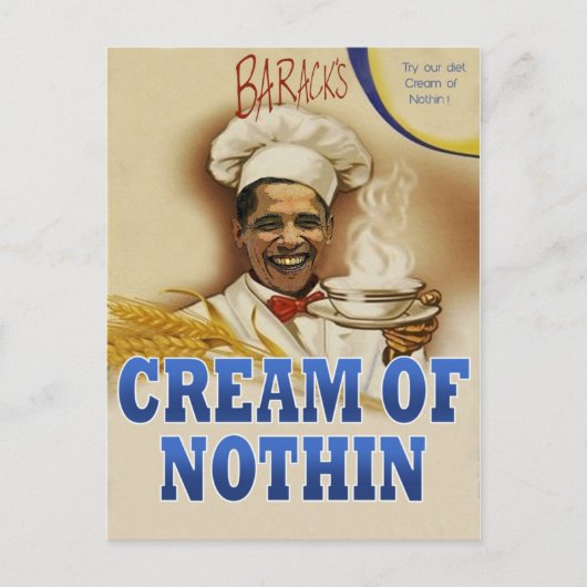 Barack's Cream of Nothin Briefkaart (Voorkant)