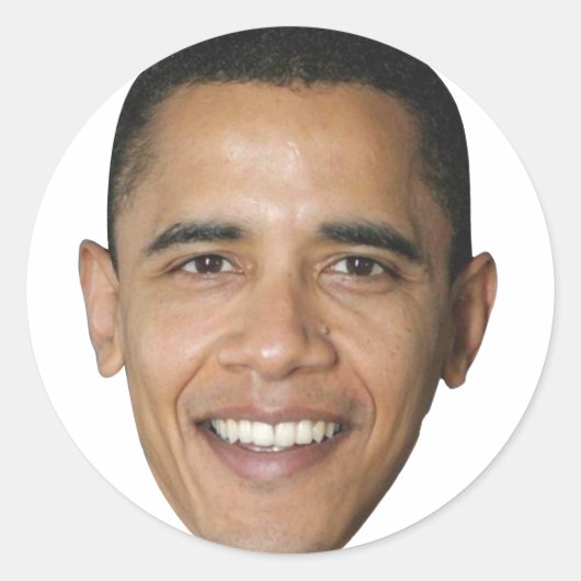 Barack's Face Ronde Sticker (Voorkant)