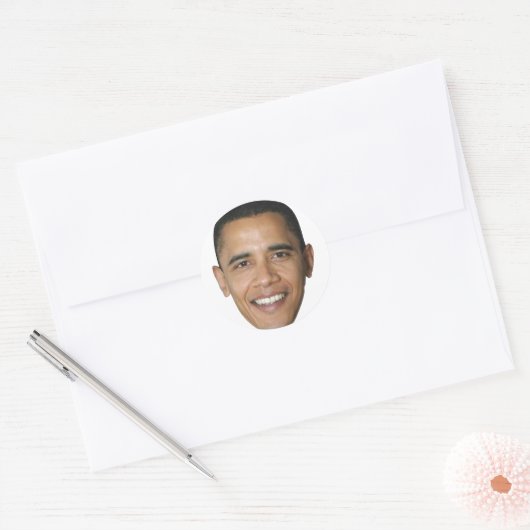 Barack's Face Ronde Sticker (Envelop)