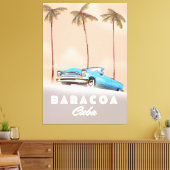 Baracoa Cuba Antieke auto Canvas Afdruk (Insitu (Woonkamer))