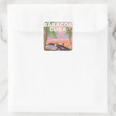 Baracoa Cuba auto reisposter Vierkante Sticker (Tas)