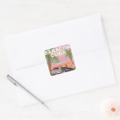 Baracoa Cuba auto reisposter Vierkante Sticker (Envelop)