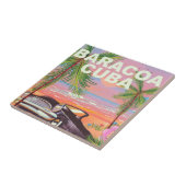 Baracoa Cuba autoreisposter Tegeltje (Zijkant)
