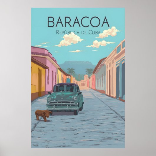 Baracoa Cuba Reisposter Poster (Voorkant)