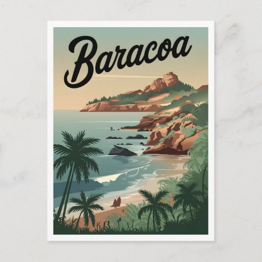 Baracoa Cuba Vintage Briefkaart (Voorkant)