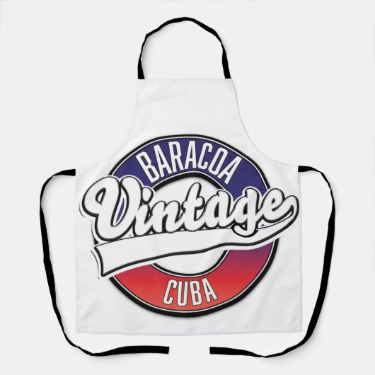 Baracoa Cuba vintage logo Schort (Voorkant)