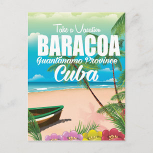 Baracoa Guantánamo Prov Cuba strand vakantieposter Briefkaart