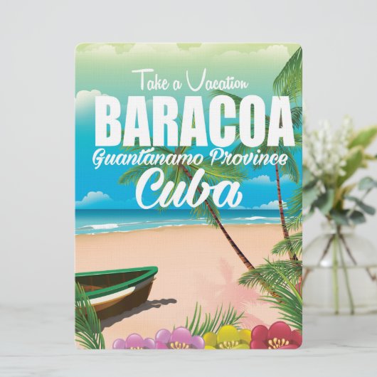 Baracoa Guantánamo Prov poster van de Cubaanse str Kaart (Staand voorkant)