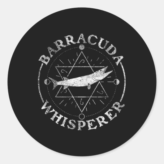 Baracuda Whisperer - Barracuda  Ronde Sticker (Voorkant)