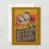 Baracula - Barack Obama Movie Poster Briefkaart (Voorkant / Achterkant)