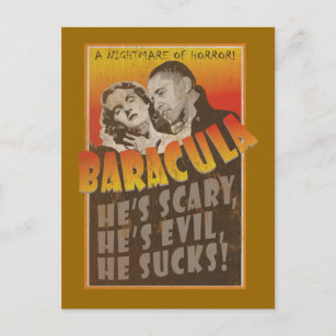 Baracula - Barack Obama Movie Poster Briefkaart