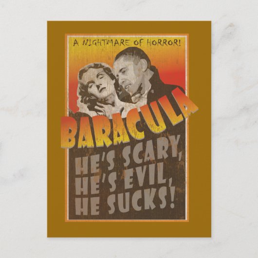 Baracula - Barack Obama Movie Poster Briefkaart (Voorkant)