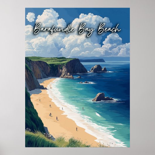 Barafundle Bay Beach Wales Poster (Voorkant)