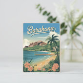 Barahona Dominicaanse Republiek Vintage Briefkaart (Staand voorkant)