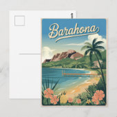 Barahona Dominicaanse Republiek Vintage Briefkaart (Voorkant / Achterkant)