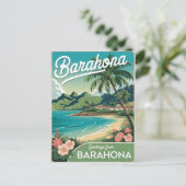 Barahona Dominicaanse Republiek vintage Briefkaart (Staand voorkant)