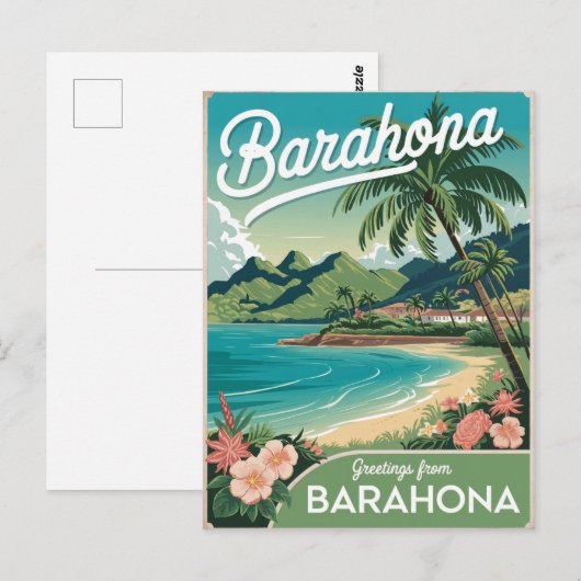 Barahona Dominicaanse Republiek vintage Briefkaart (Voorkant / Achterkant)