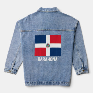 Barahona Dominicaanse Republiek Vlag Emblem Escudo Denim Jacket