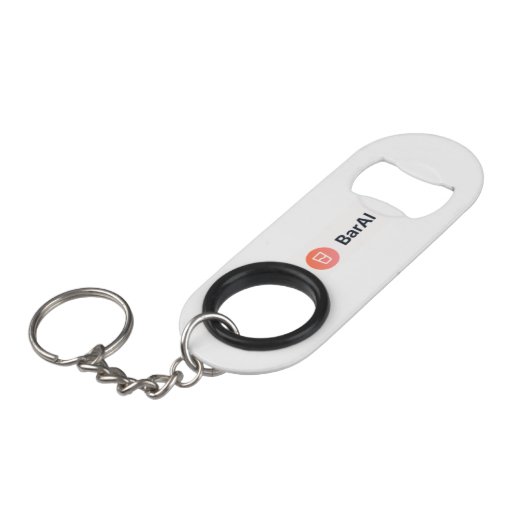 BarAI-Sleutelhanger met flesopener Mini Flessenopener (Voorkant Gekanteld)