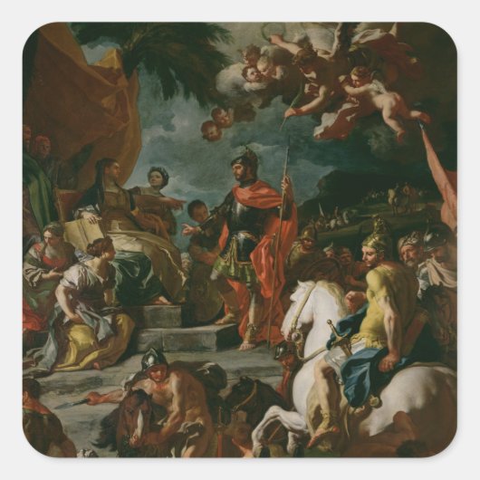 Barak en Deborah Vierkante Sticker (Voorkant)