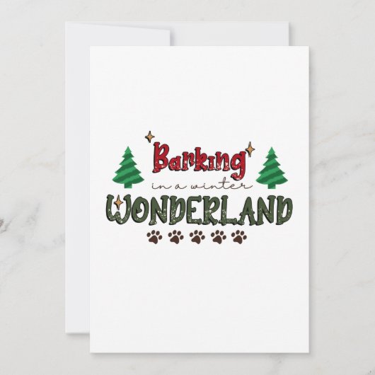 Barak in een Winterland - Kerstmis met de hond Bedankkaart (Voorkant)