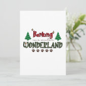 Barak in een Winterland - Kerstmis met de hond Bedankkaart (Staand voorkant)