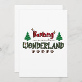 Barak in een Winterland - Kerstmis met de hond Bedankkaart (Voorkant / Achterkant)