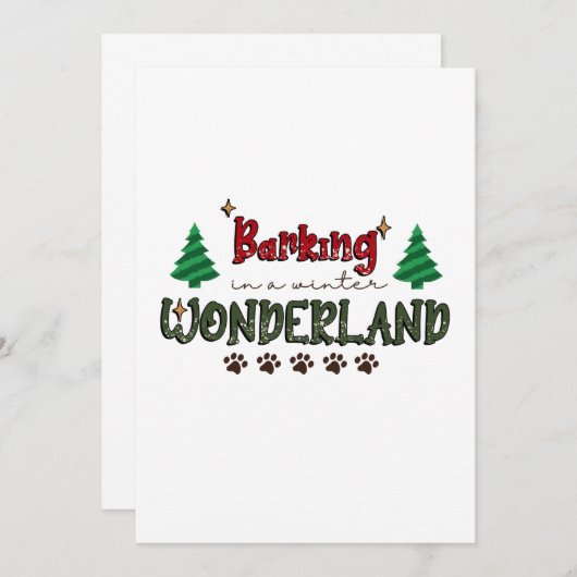 Barak in een Winterland - Kerstmis met de hond Bedankkaart (Voorkant / Achterkant)