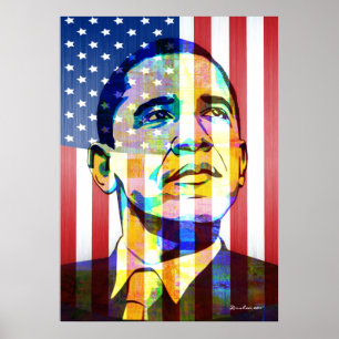 Barak Obama Patriottisch Poster