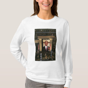 Barak Obama spreekt op de laatste avond van de T-shirt