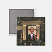 Barak Obama spreekt op de laatste nacht van de Magneet (Voorkant / Achterkant)