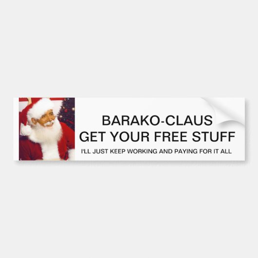 Barako Claus bumper sticker (Voorkant)