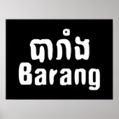 Barang ♦ Buitenlanders in Khmer Language Script ♦ Poster (Voorkant)