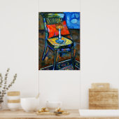 Baranoff-Rossine - Stoel met een Kaars Poster (Keuken)