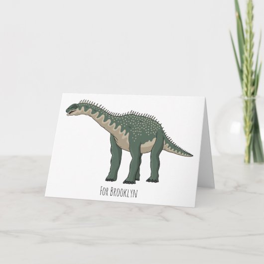Barapasaurus cartoontje illustratie  kaart (Voorkant)