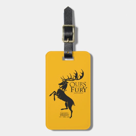Baratheon Sigil - Ours is de Furie Bagagelabel (Voorkant verticaal)