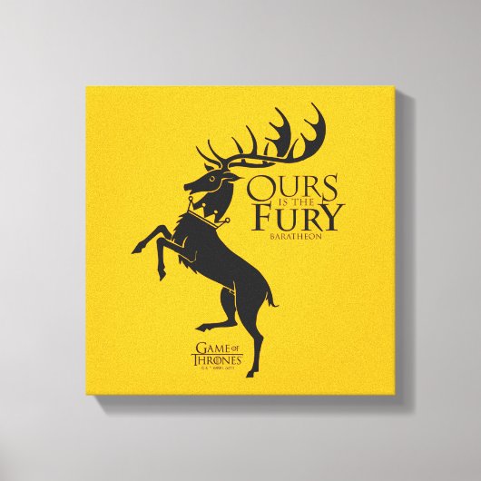 Baratheon Sigil - Ours is de Furie Canvas Afdruk (Voorkant)