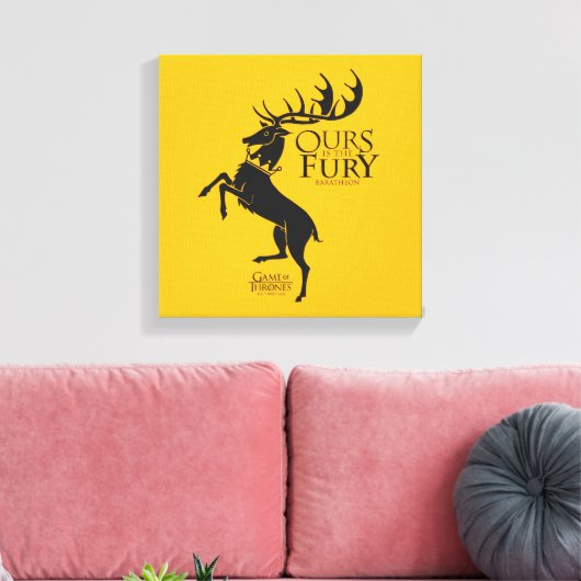 Baratheon Sigil - Ours is de Furie Canvas Afdruk (Insitu (Woonkamer))