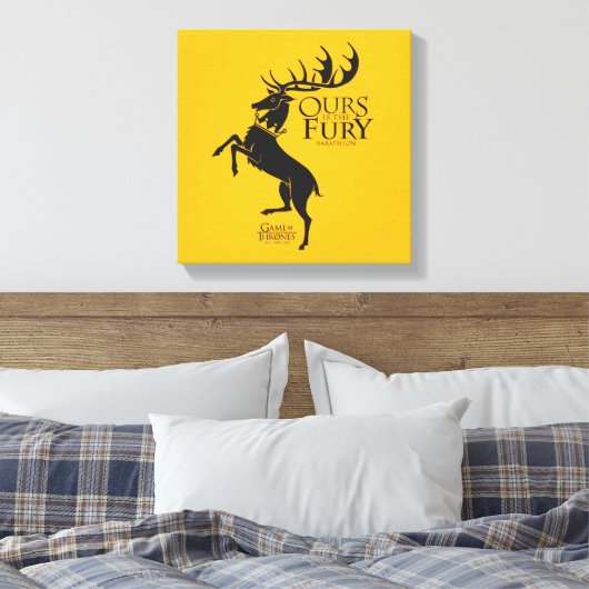 Baratheon Sigil - Ours is de Furie Canvas Afdruk (Insitu (Slaapkamer))