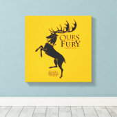 Baratheon Sigil - Ours is de Furie Canvas Afdruk (Insitu (Houten vloer))