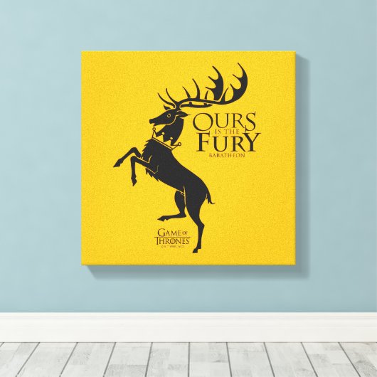 Baratheon Sigil - Ours is de Furie Canvas Afdruk (Insitu (Houten vloer))