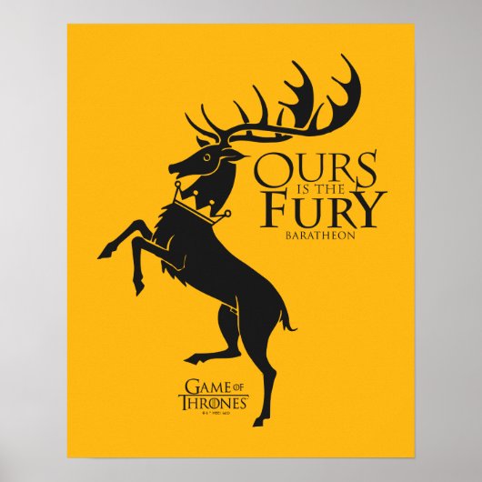 Baratheon Sigil - Ours is de Furie Poster (Voorkant)