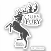 Baratheon Sigil - Ours is de Furie Sticker (Voorkant)