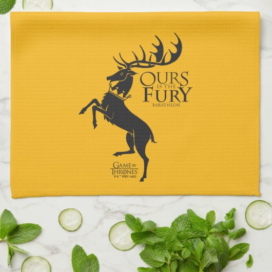 Baratheon Sigil - Ours is de Furie Theedoek (Gevouwen)