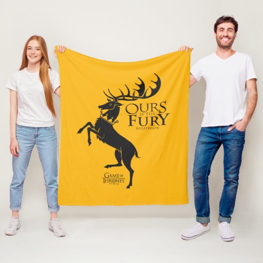 Baratheon Sigil - Ours is the Fury Fleece Deken (In situ)