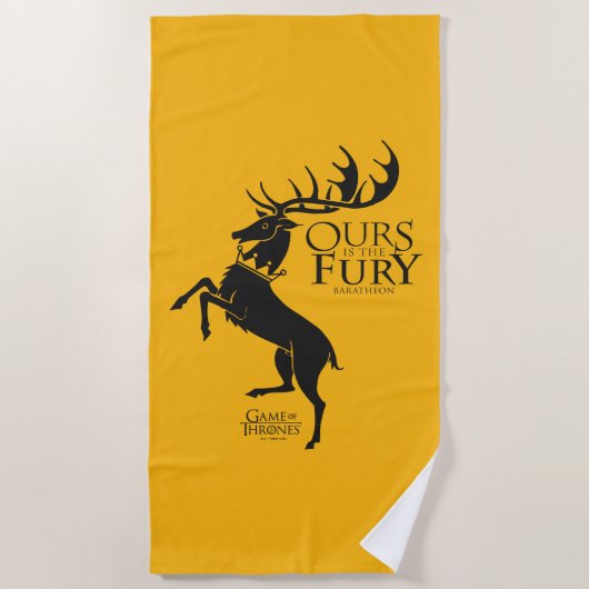 Baratheon Sigil - Ours is the Fury Strandlaken (Voorkant)