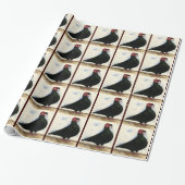 Barb Pigeon Waterverf Cadeaupapier (Uitgerold)