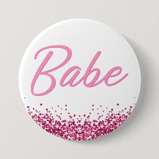 BARB Pink Malibu Doll Théree Babe Bachelorette Ronde Button 7,6 Cm (Voorkant)